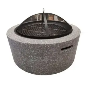 2in1 Fire Pit With BBQ Cooking Grill Shelf for Outdoor