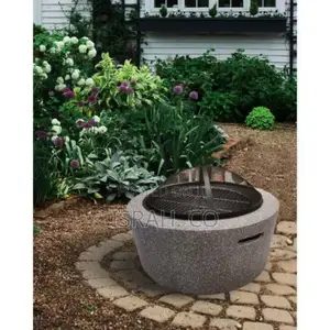 2in1 Fire Pit With BBQ Cooking Grill Shelf for Outdoor
