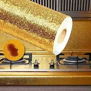 Golden Foil Kitchen Wallpaper Sticker