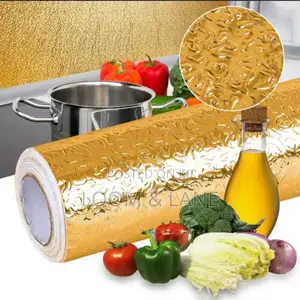 Golden Foil Kitchen Wallpaper Sticker