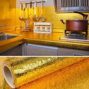 Golden Foil Kitchen Wallpaper Sticker