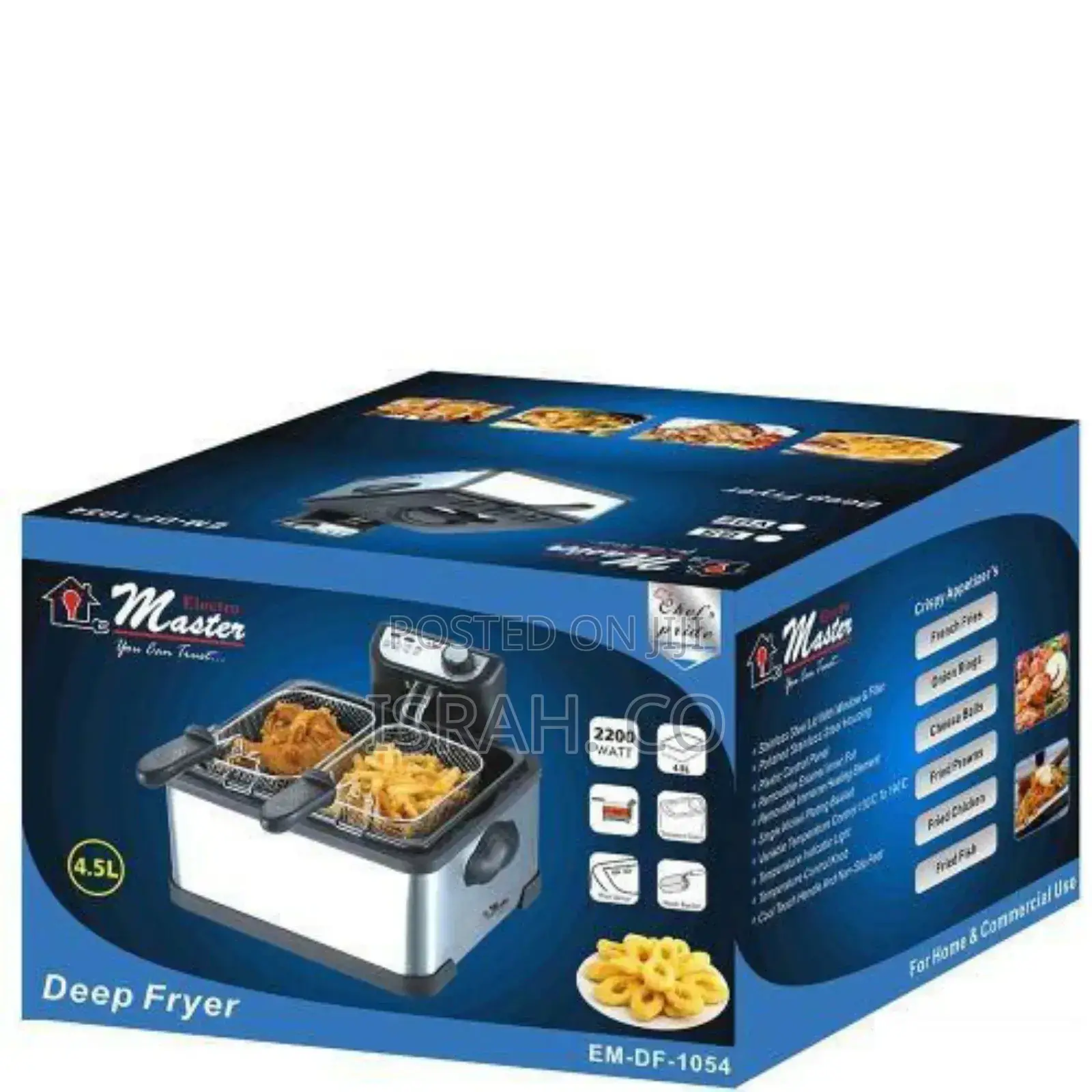 Electro Master 4.5l Electricdeep Fryerwith Oil Filter System