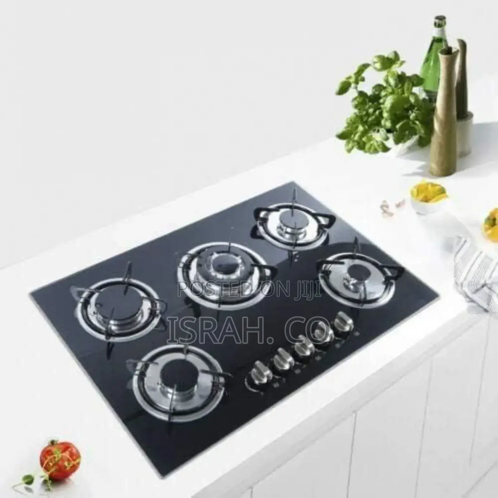 Tempered Glass Panel Built-in Gas Cooktop 5 Burners