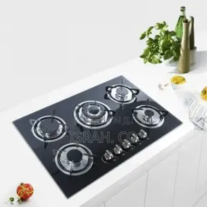 Tempered Glass Panel Built-in Gas Cooktop 5 Burners