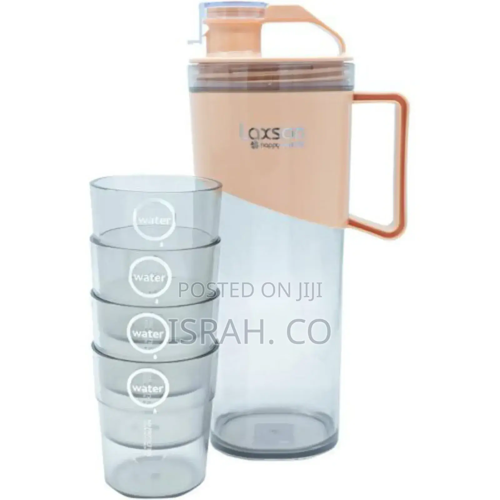 Glass Pitcher Water Jug Set 1.6 L With 4 Cups 280 Ml