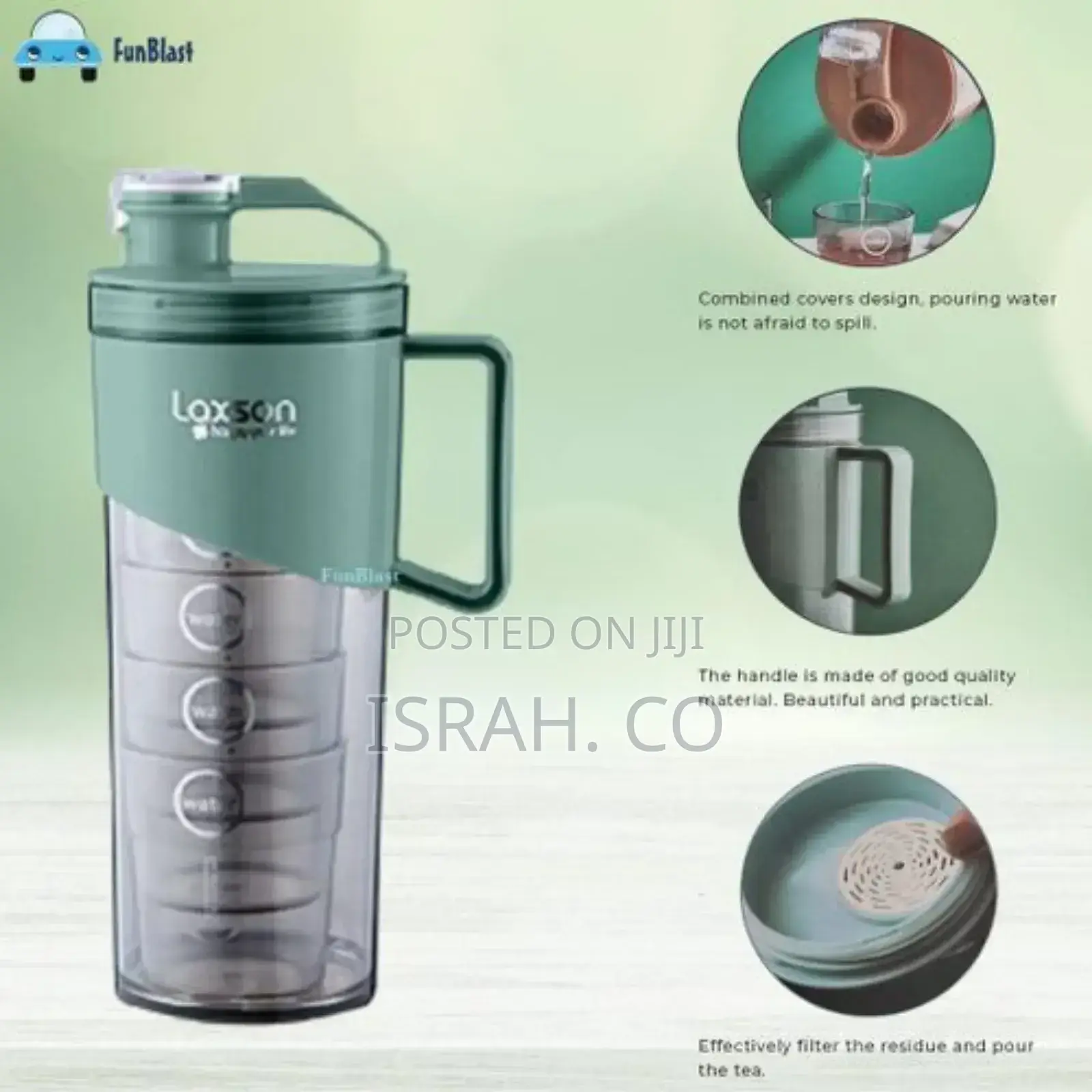 Glass Pitcher Water Jug Set 1.6 L With 4 Cups 280 Ml