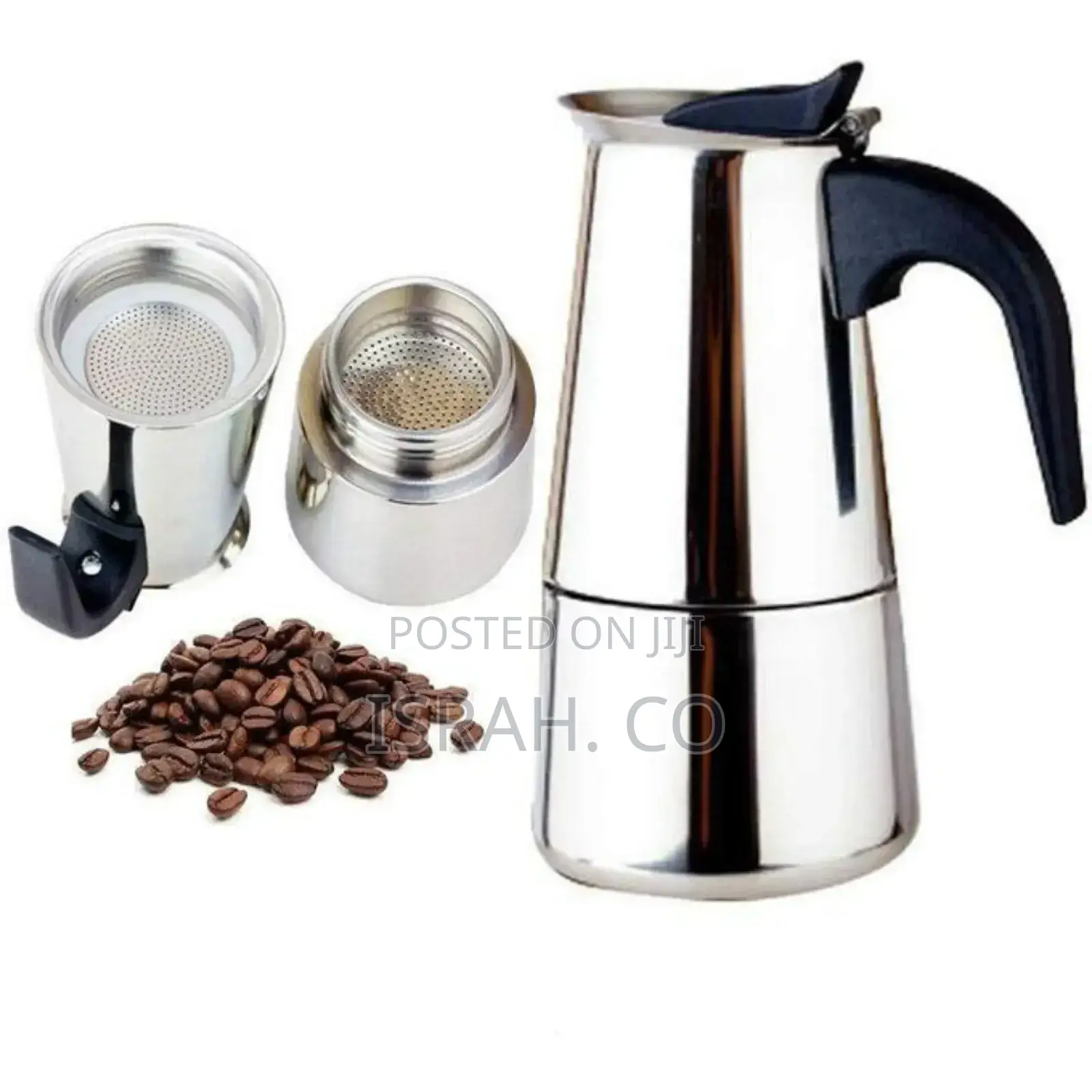 6 Cups Moka Pot Large Capacity Stainless Steel 304