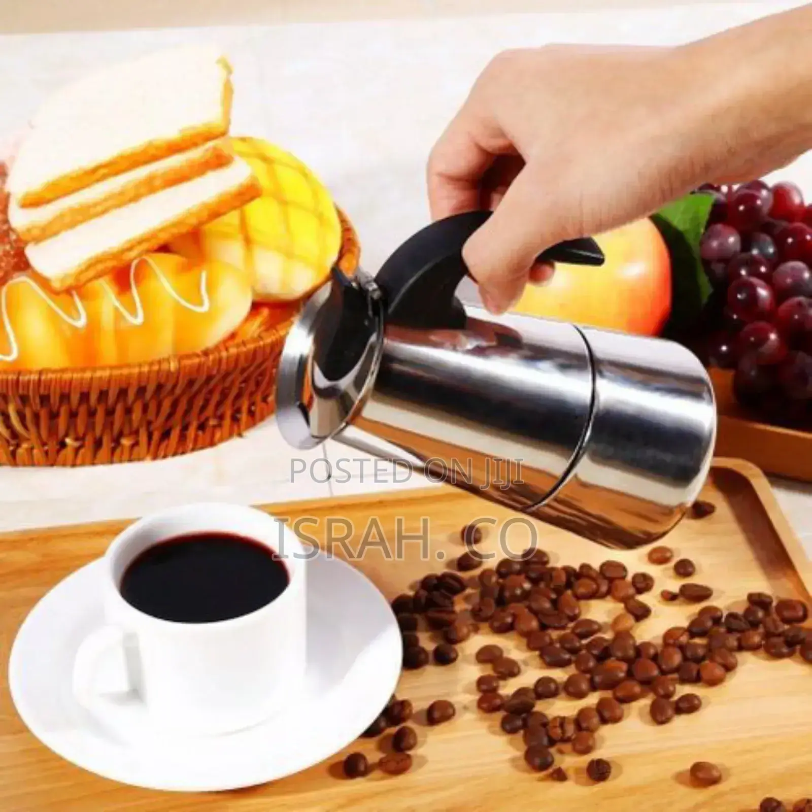 6 Cups Moka Pot Large Capacity Stainless Steel 304