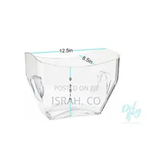 Acrylic Clear Beverage Ice Bucket Tub 12.5x 8.5 X 9.75 Inch