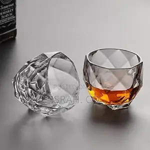 6 Piece Crystal Rum Whiskey Glasses Set Bar Glass