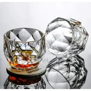 6 Piece Crystal Rum Whiskey Glasses Set Bar Glass