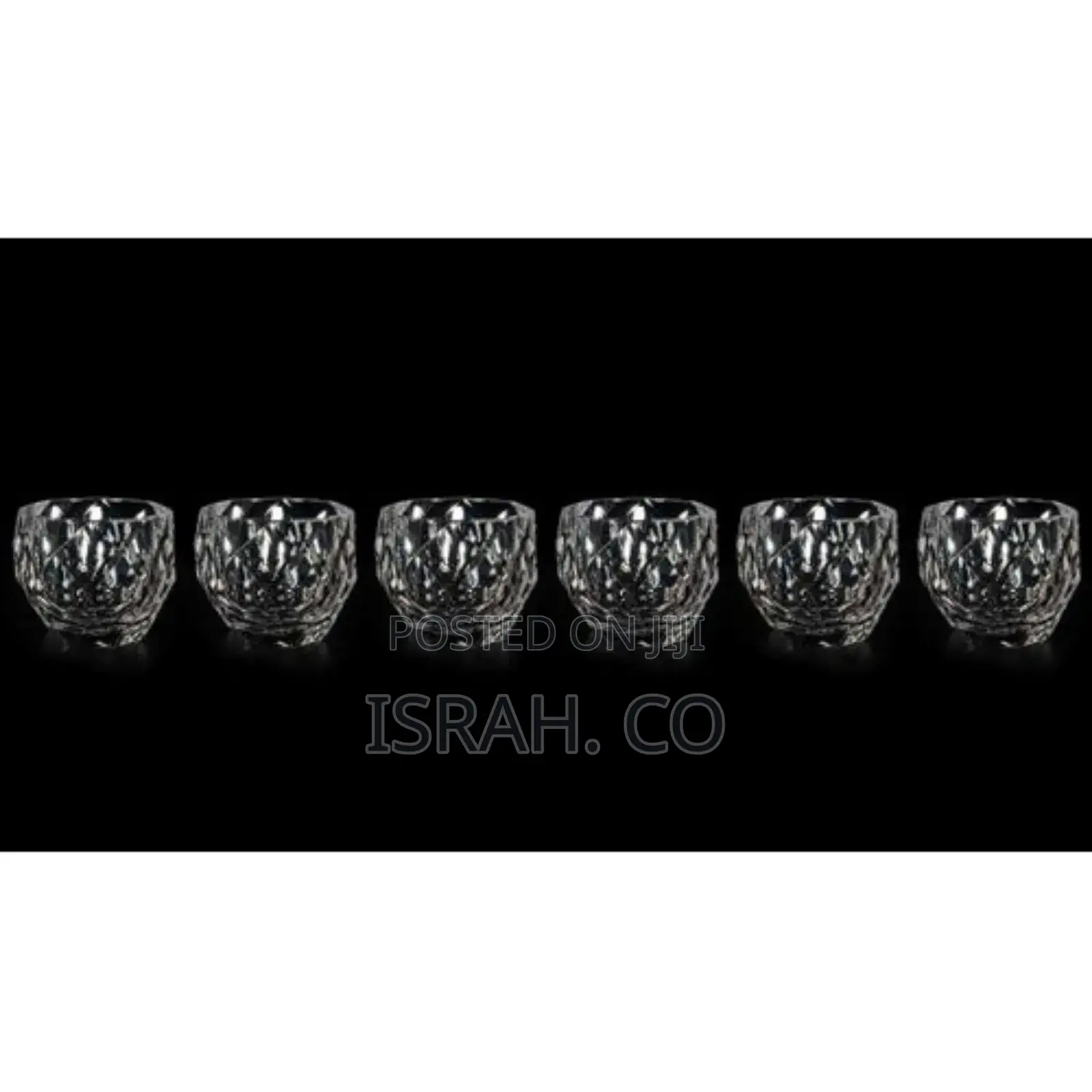6 Piece Crystal Rum Whiskey Glasses Set Bar Glass