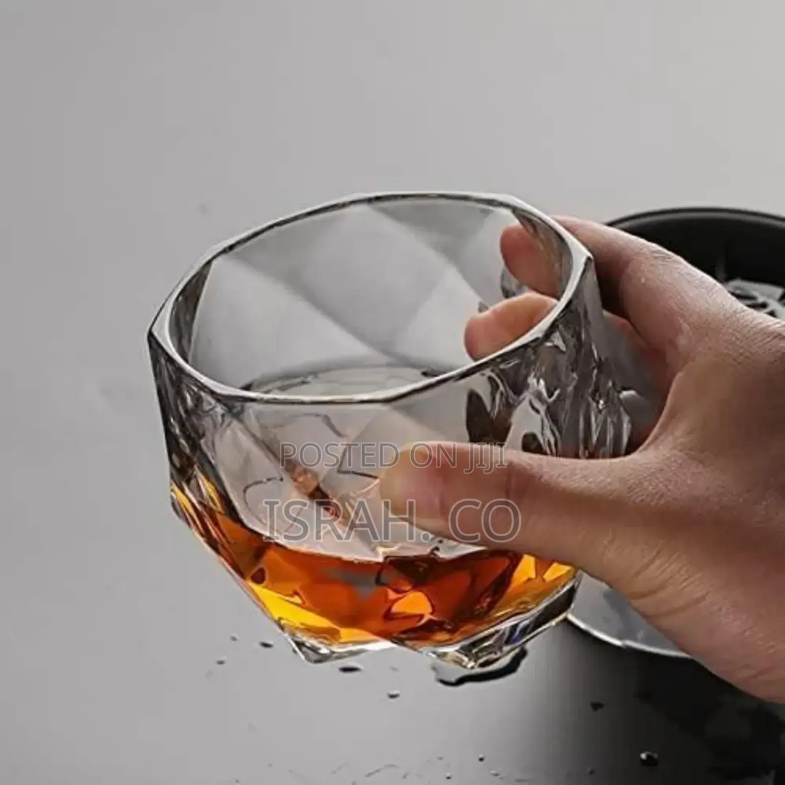 6 Piece Crystal Rum Whiskey Glasses Set Bar Glass
