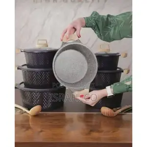 Life Smile 7 Pieces of Non Stick Kitchen Ceramic Pans