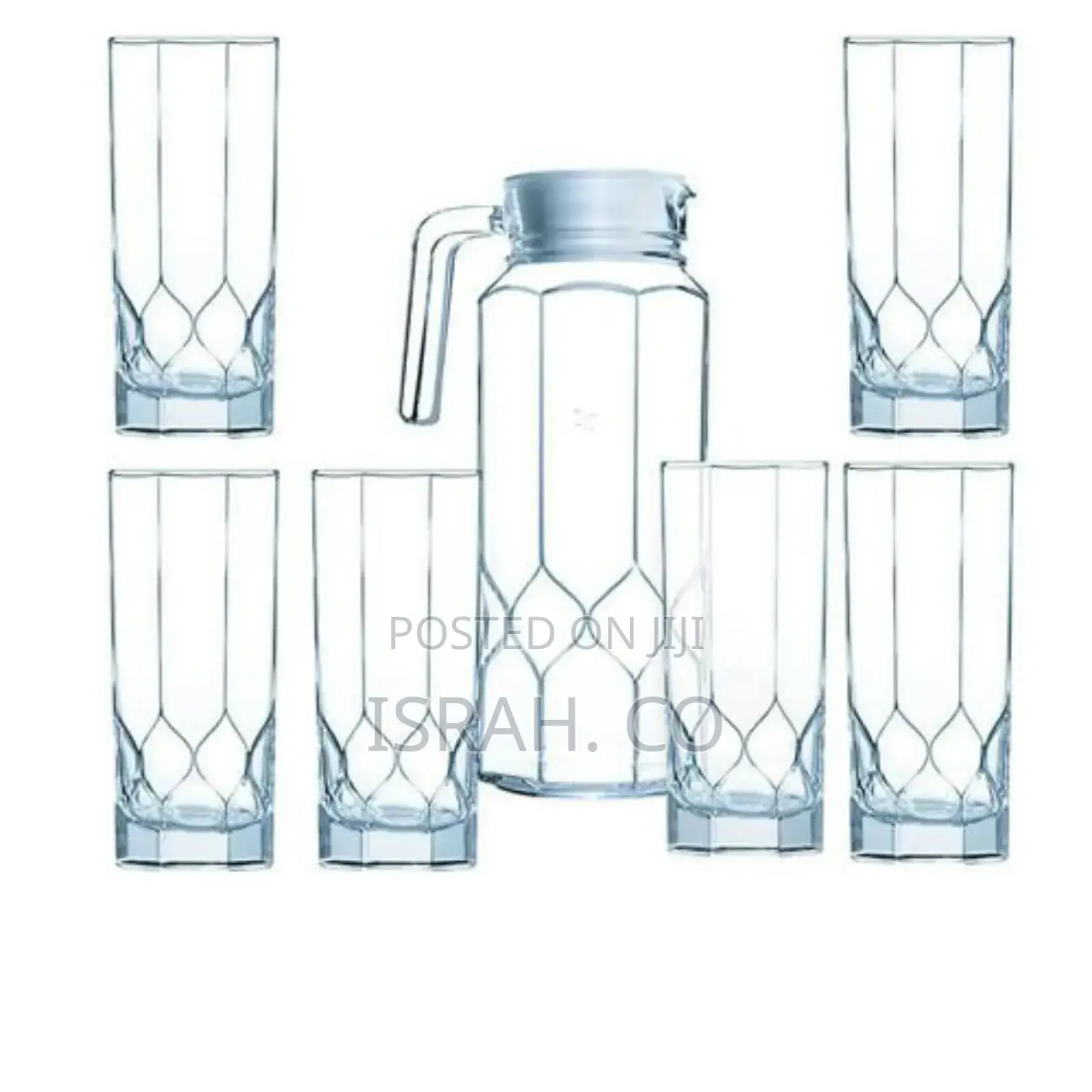 Luminarc 7 Piece Octime Diamond Drinkware Set Water Set