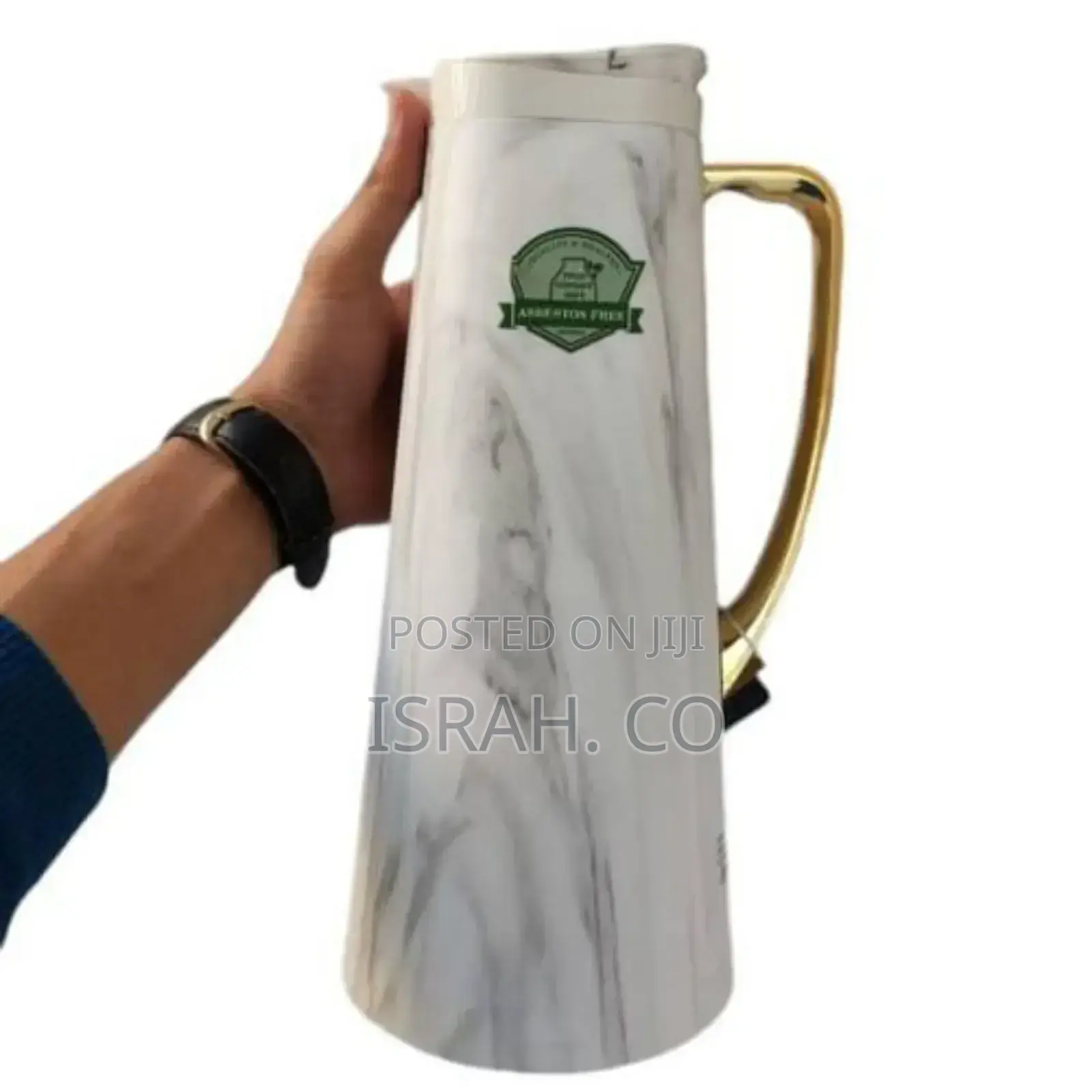 White Stainless Steel 1l Pot