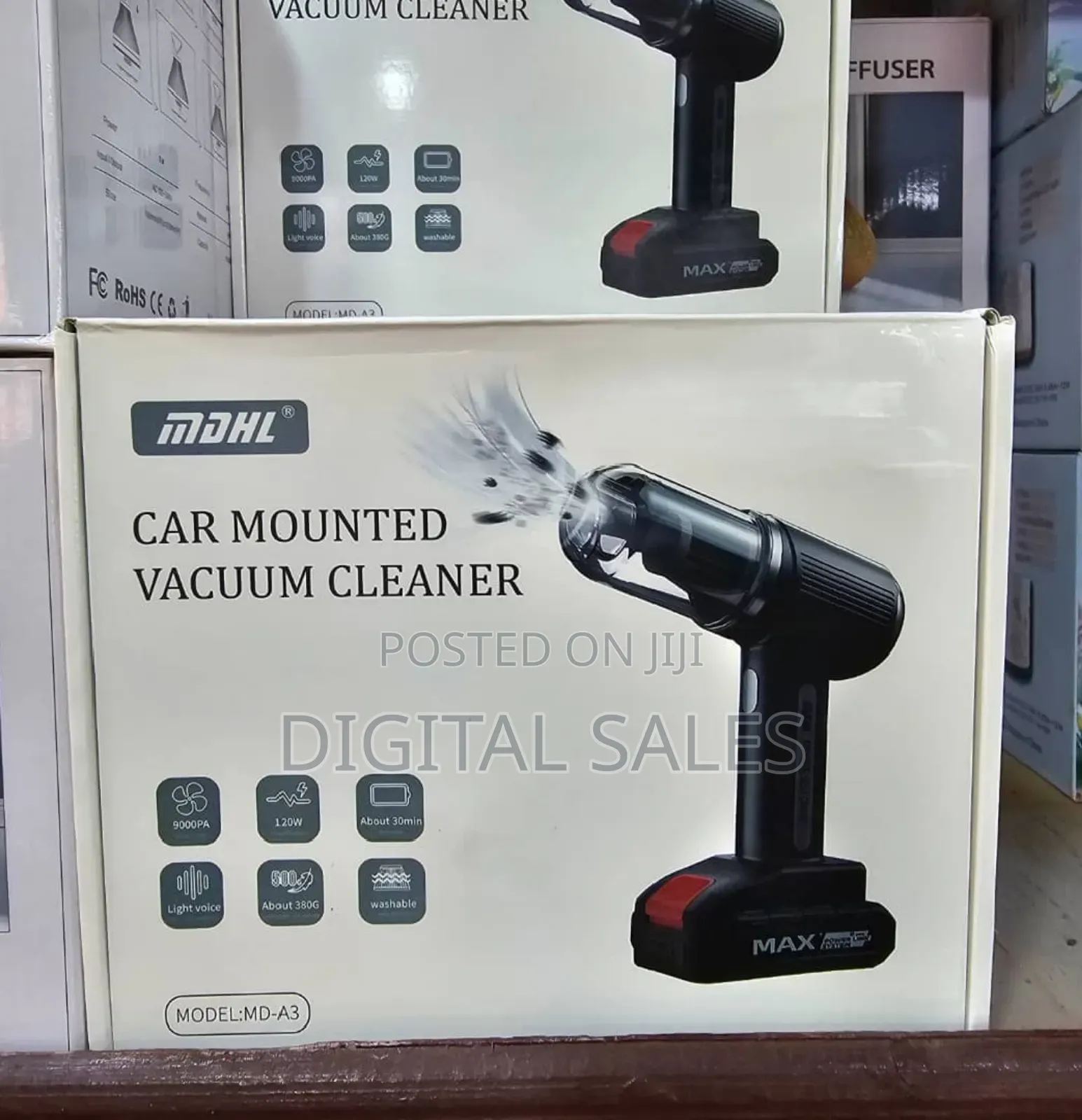 MDHL Car Mounted Vacuum Cleaner, Model Md-A3.