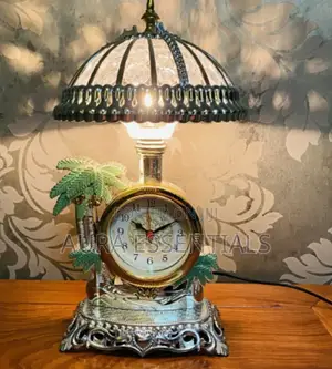 Classic Art Bedside Lamp With Alarm Clock