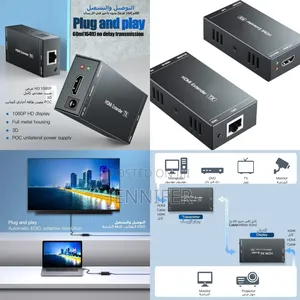 Hdmi Extender Up to 60m Over Cat5e/Cat6/Cat7 Ethernet Cables