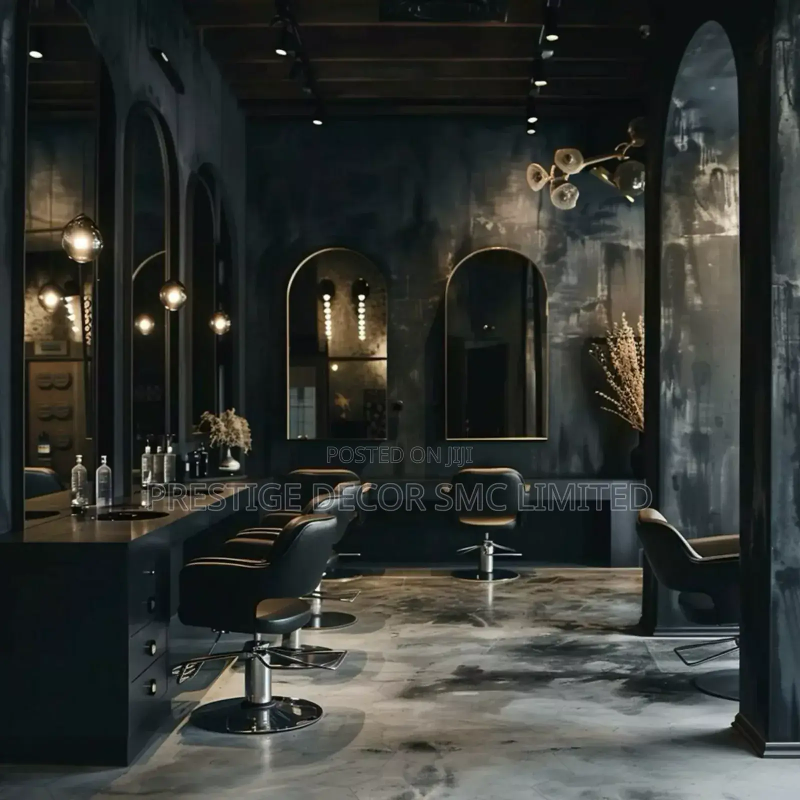 Black Beauty Saloon Decor Designed