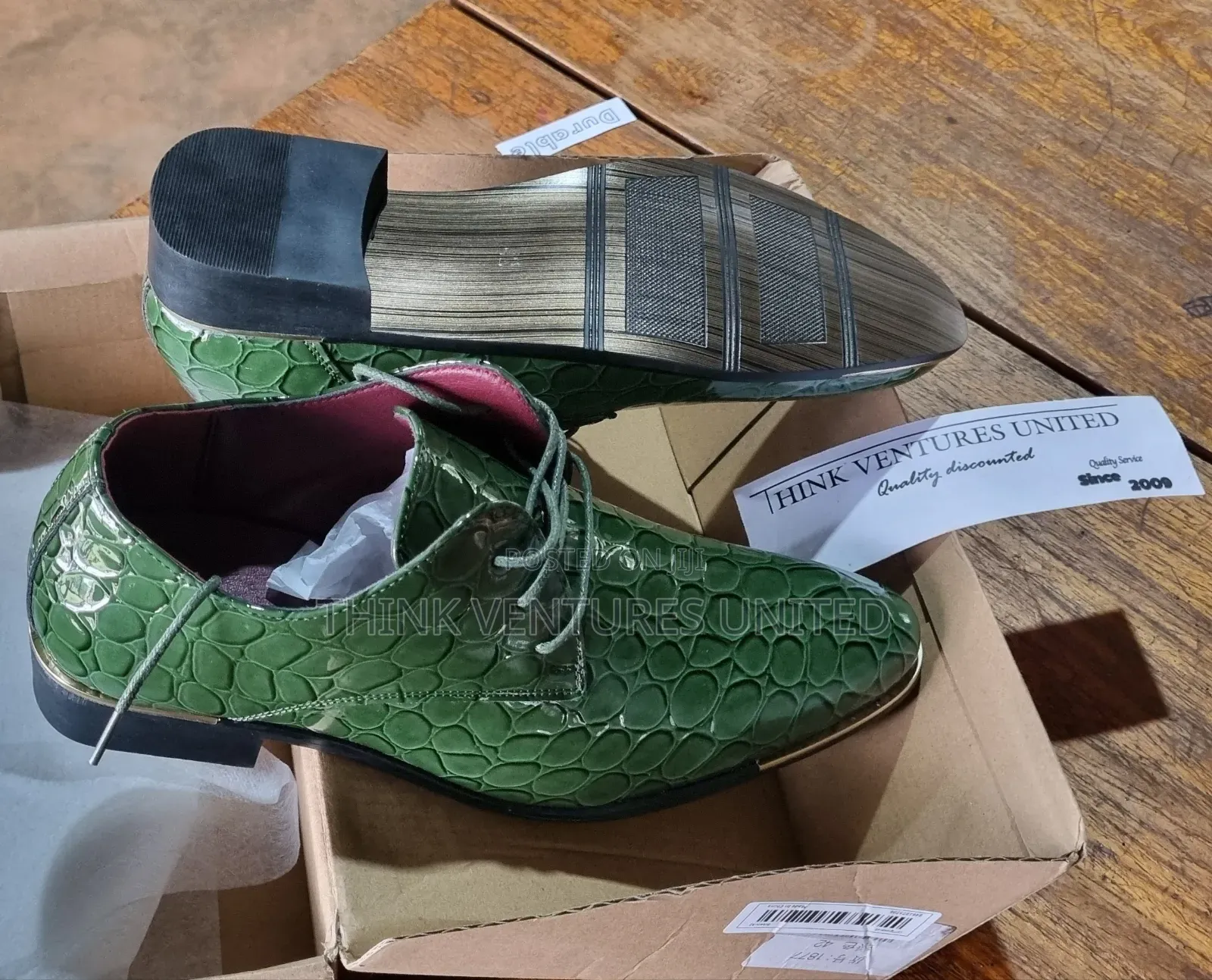 Elegant Green Shoes for Men Size Eu 42