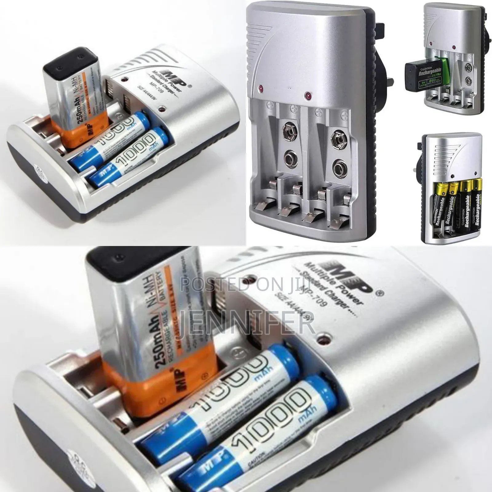 Electric Rechargeable Battery Charger Size Aa Aaa and 9v
