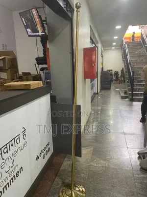 Gold and Silver Office Flag Stands
