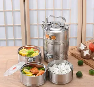 New Stainless Steel 4 Layer Food Container Carrier Lunch Box