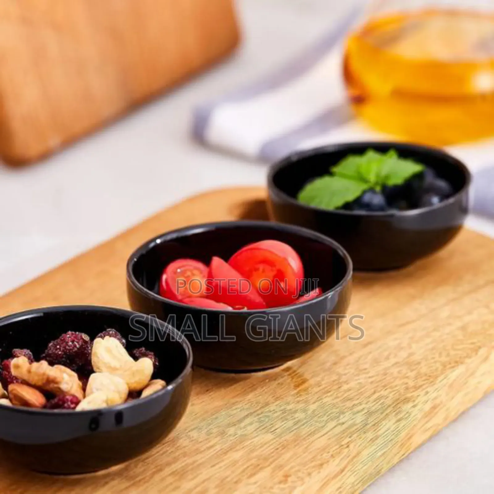 6pcs Black Breakfast, Lunch and Dinner Soup Bowls