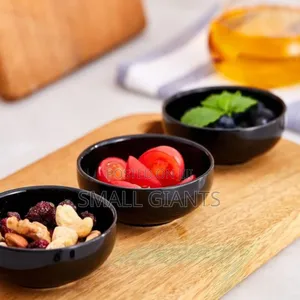 6pcs Black Breakfast, Lunch and Dinner Soup Bowls