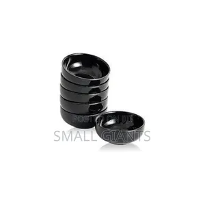 6pcs Black Breakfast, Lunch and Dinner Soup Bowls