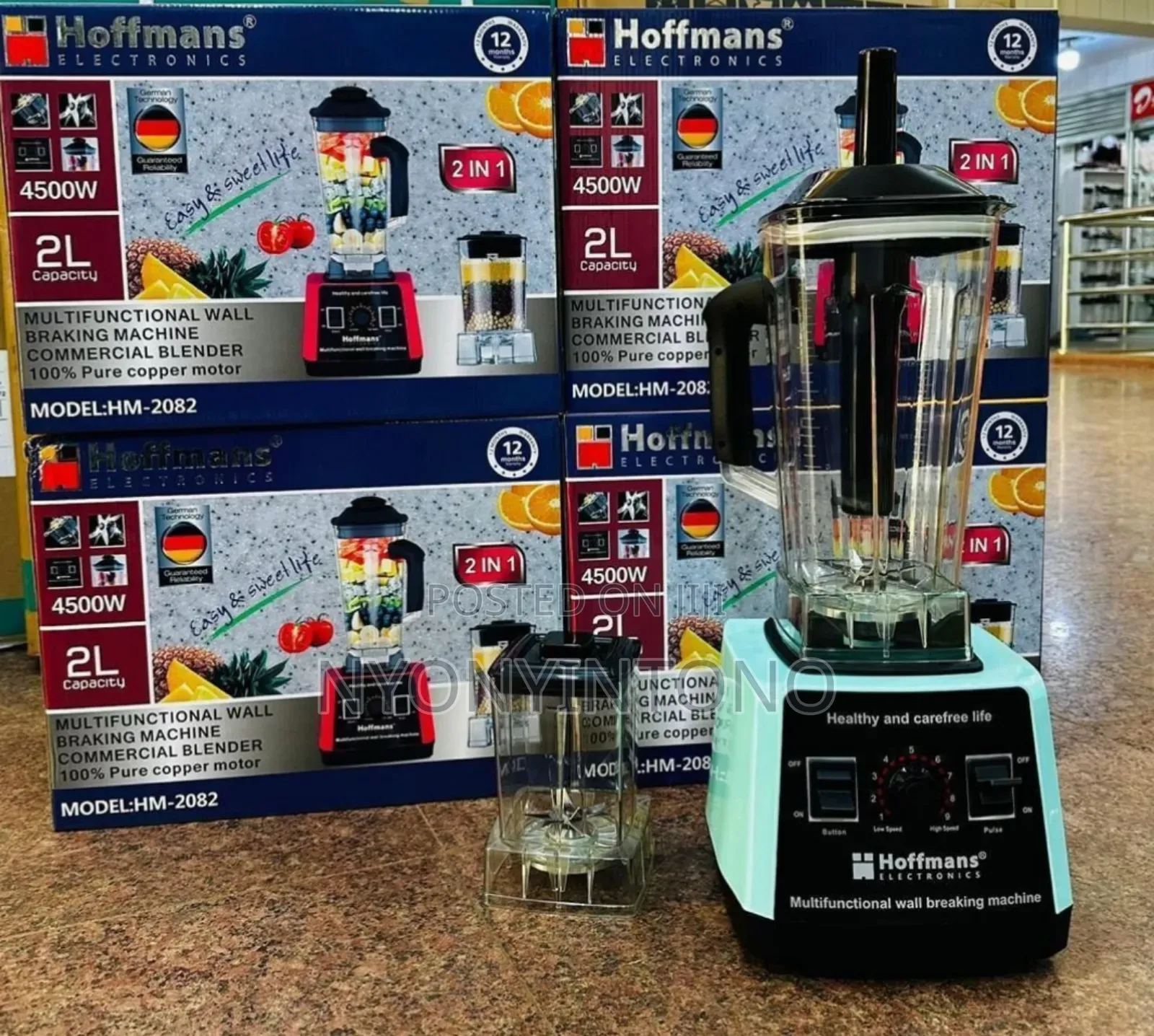 Hoffmans 2 in 1 Commercial Blender With Grinder