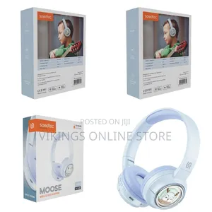 Porodo Original Soundtec Moose Wireless Kids Headphone Blue