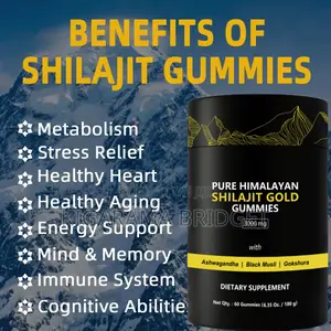 Pure Himalayan Shilajit Gold Gummies With Ashwaghanda