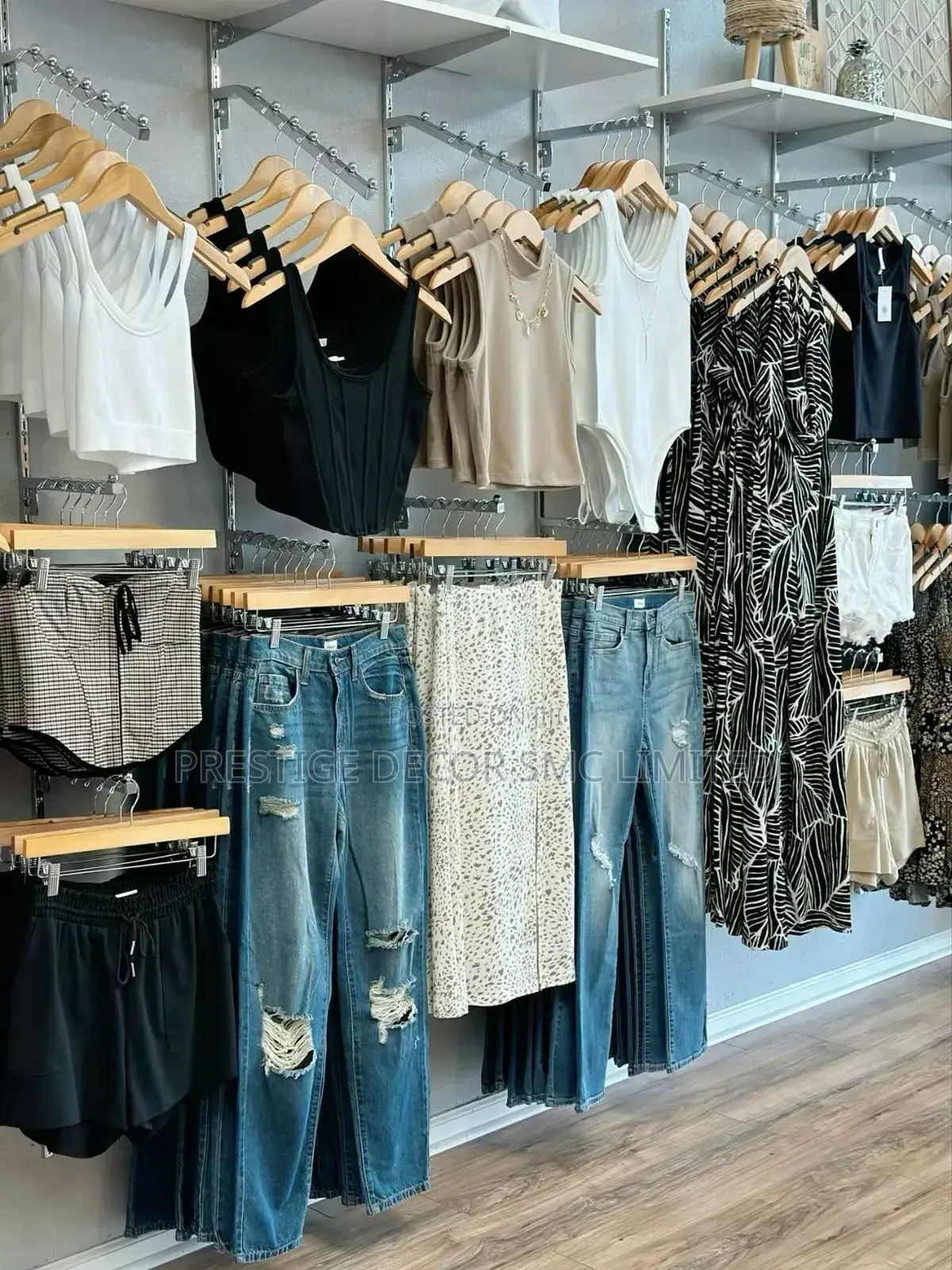 Modern Beautiful Boutique Shelves.