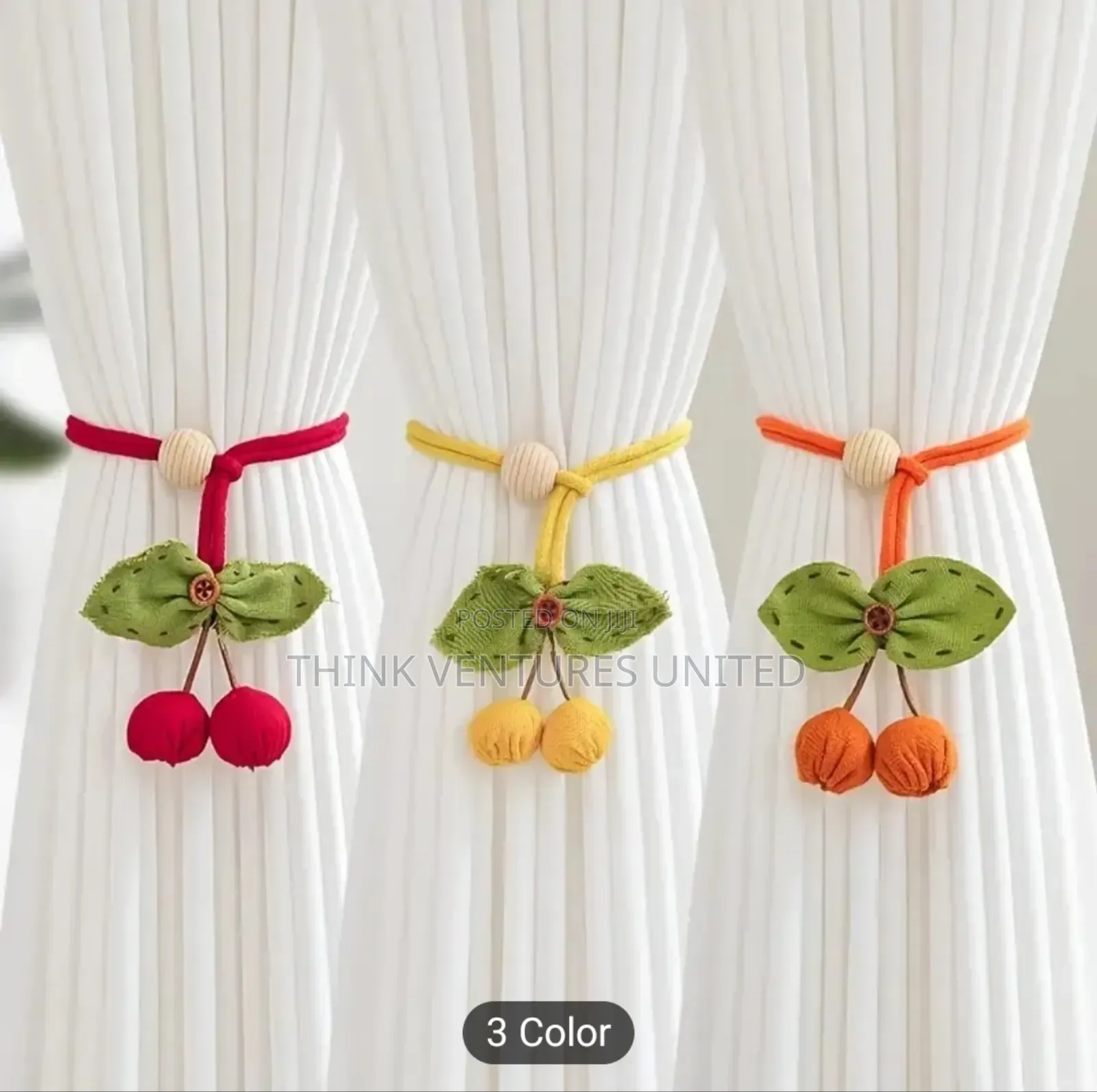 2pcs Cherry Curtain Tie Backs