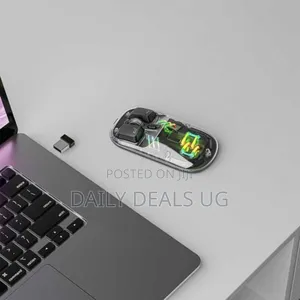 Porodo Transparent Mouse and Bluetooth Dual Mode - Black