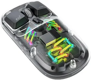 Porodo Transparent Dual-Mode Wireless Mouse RGB Light,