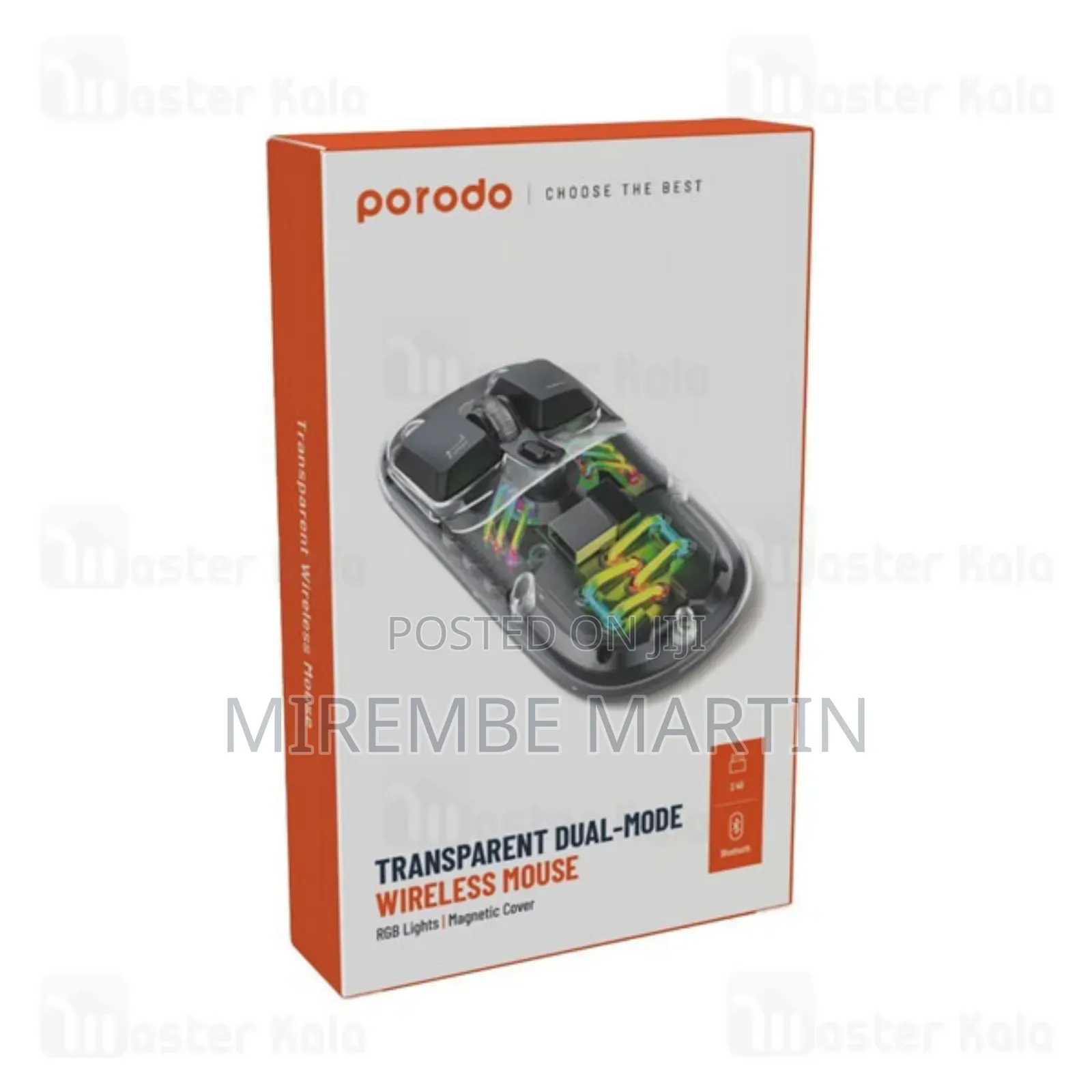 Porodo Transparent Dual-Mode Wireless Mouse Pd-TMDM