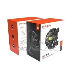 Porodo Hype Smartwatch With Earbuds Black