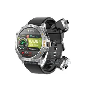 Porodo Hype Smartwatch With Earbuds Black