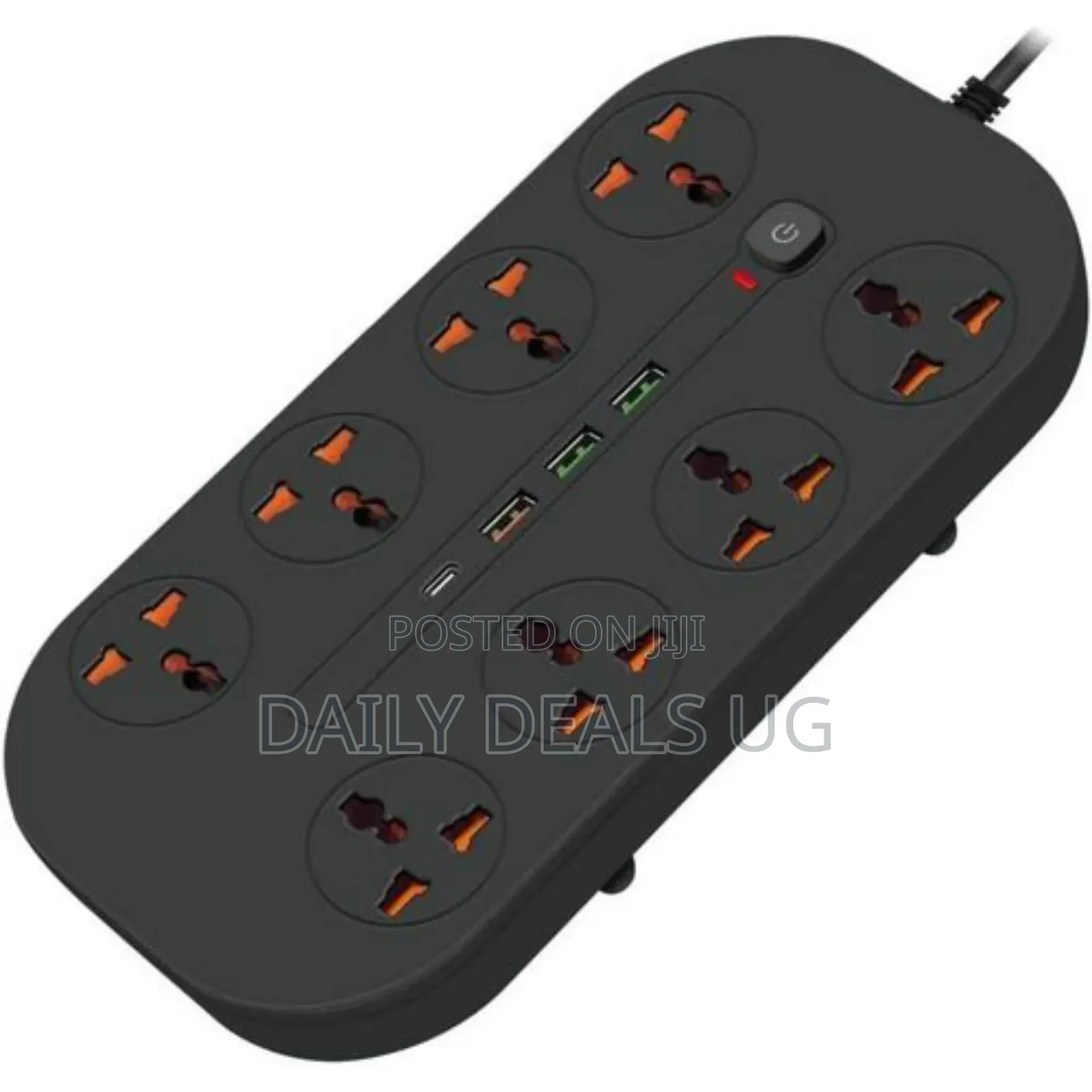 Porodo 8 Ac Power Strip - Black