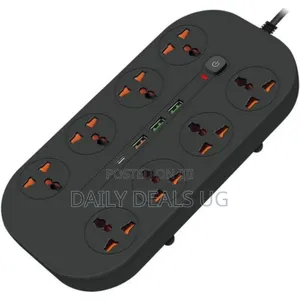 Porodo 8 Ac Power Strip - Black
