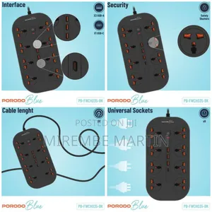 Power Socket- 8 Ac Auto Max 4.2a 3000w/ Cable 3m