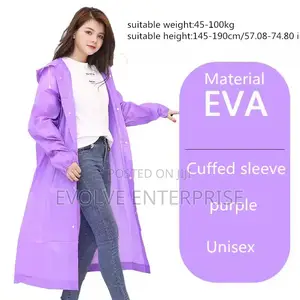 Fashion Adult Waterproof Long Raincoat Women Men Rain Coat