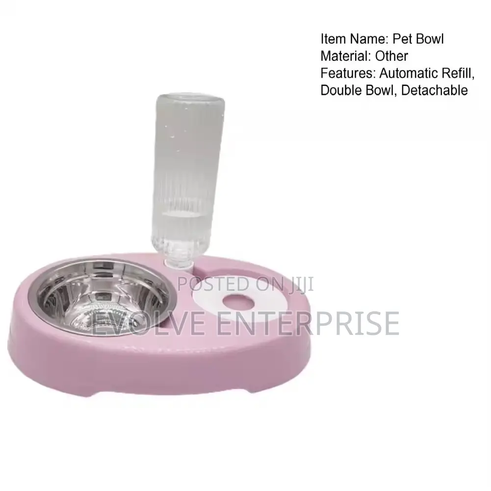 Pet Cat Bowl Automatic Feeder Water Dispenser
