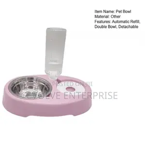 Pet Cat Bowl Automatic Feeder Water Dispenser