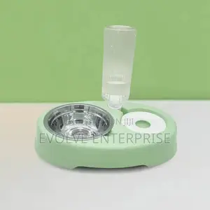 Pet Cat Bowl Automatic Feeder Water Dispenser