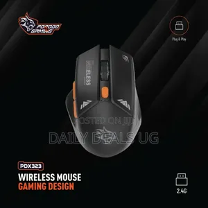 Porodo Gaming Wireless Mouse, Nano Usb,Dpi Level (Black)