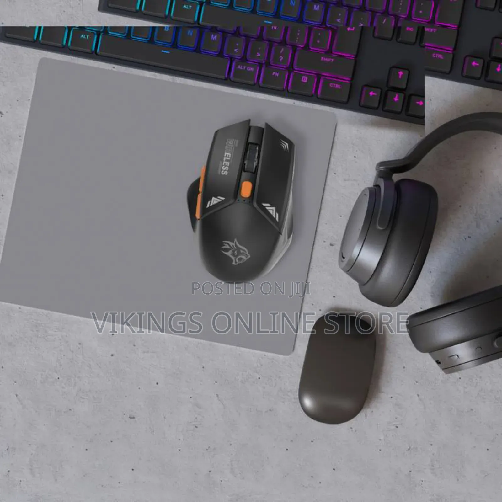 Porodo Gaming Wireless Mouse, 3 Levels Dpi, 10m Range Black